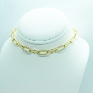 Gold Paperclip Chain Necklace Layering Necklace
